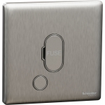 Schneider Electric 施耐德電氣 NUX31FSG_SS UNICA X 13A 單位保險菲士蘇連出線位 (炫星銀)